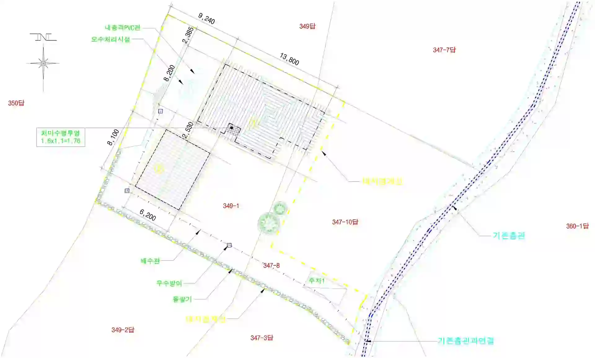 봉성리 349-1 단독주택 배치도 이미지